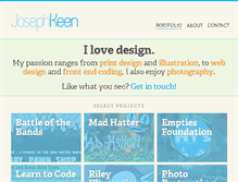 Tablet Screenshot of josephkeen.com